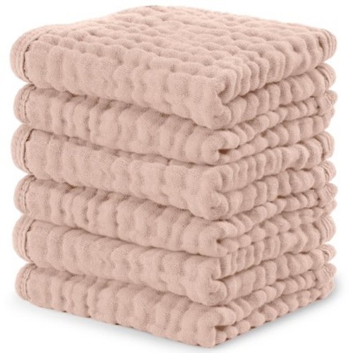 Baby Washcloths Muslin Cotton, Large 10”x10” by Comfy Cubs
