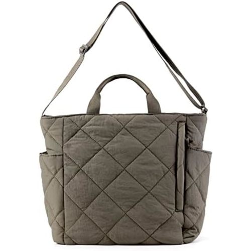 Juoxeepy Quilted Tote Bag for Women Puffer Hobo Handbag Lightweight Quilted Padding Shoulder Bag Nylon Padded Crossbody Bag