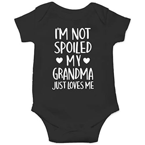 I'm Not Spoiled My Grandma Just Loves Me Baby Bodysuit Adorable Comfy Romper Clothing Newborn