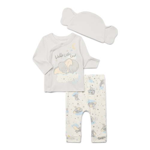 Disney Baby Wishes + Dreams Dumbo Baby Boys or Girls Take Me Home Set, 3-Piece, Sizes Preemie-9M