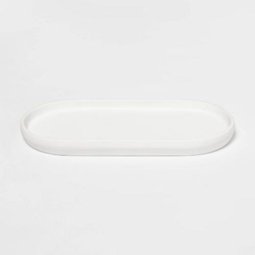 Modern Soft Touch Tray White - Threshold™