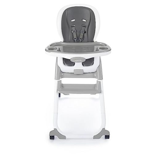 Ingenuity SmartClean Trio Elite 3-in-1 Convertible Baby High Chair, Toddler Chair, and Dining Booster Seat, For Ages 6 Months and Up, Unisex - Slate - Trio Elite Slate