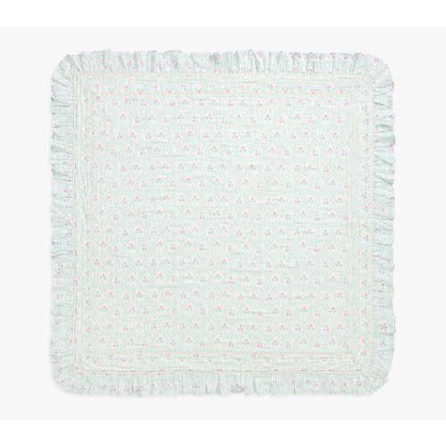 Hill House Home Clematis Scallop Floral Oversized Organic Muslin Baby Blanket
