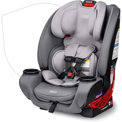 Britax One4Life Convertible Infant Car Seat, 10 Years of Use from 5 to 120 Pounds, Converts from Rear-Facing to Forward-Facing Booster Seat, Machine-Washable Fabric, Glacier Graphite