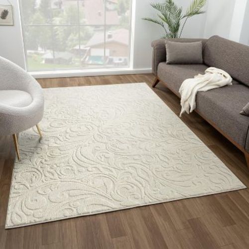Luxe Weavers Traditional Floral Cream 4x5 Area Rug, French Country Carpet
