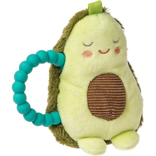 Mary Meyer Teether Baby Rattle, 6-Inches, Yummy Avocado