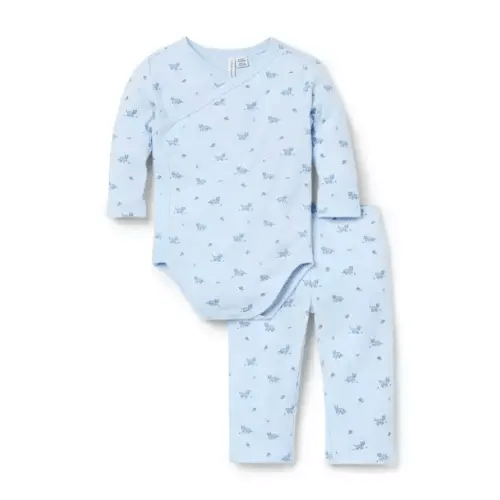 Baby Peek-A-Blue Fox Baby Fox Wrap Matching Set by Janie and Jack