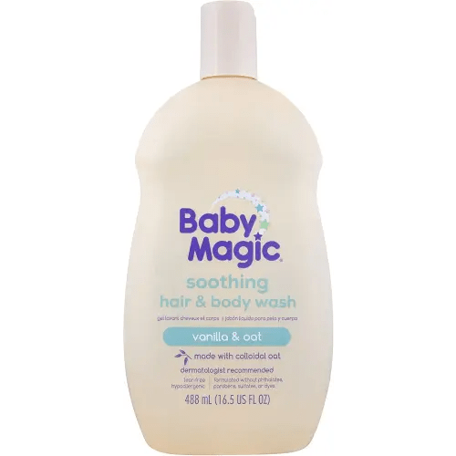 Baby Magic Soothing Hair & Body Wash | Soothes and Cleanses Baby's Delicate Skin | Tear-Free | Vanilla and Oats | 16.5 fl oz.