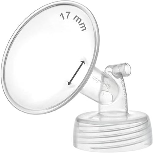 17mm Maymom Wide Neck Pump Part for Spectra S1/S2 Pumps; Incl Wide Mouth Flange; Not Original Spectra Flange; Replaces 16 mm Spectra Shield; Standard Flange
