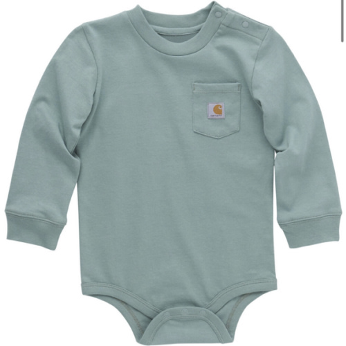 Carhartt Infant Boys' Long Sleeve Logo Pocket Onesie
