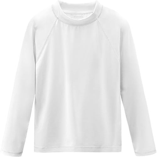 Boys Rash Guard Swim Shirts Long Sleeve UPF 50+ Swimwear Youth Kids Sun Protection SPF Water Surfing Shirts Quick Dry