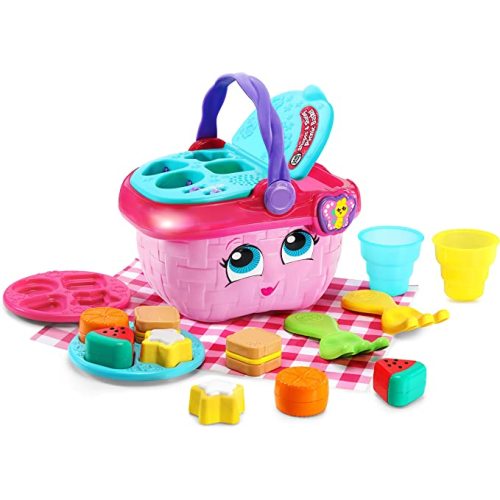 LeapFrog Shapes & Sharing Picnic Basket, Pink 6.22 x 8.66 x 6.69 inches - Standard Packaging