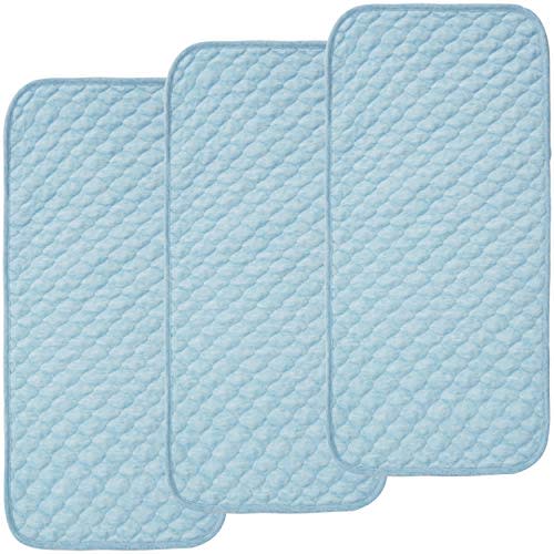 BlueSnail Quilted Thicker Waterproof Changing Pad Liners, 3 Count (Blue)