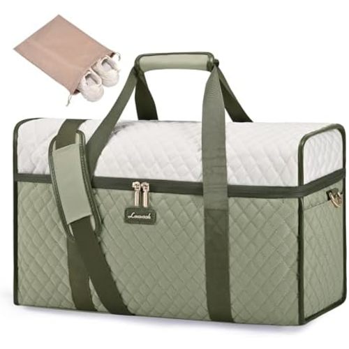 LOVEVOOK Travel Duffle Bag - Weekender & Overnight Bag with Toiletry & Wet Pocket, Carry-On Size, 3pc Set