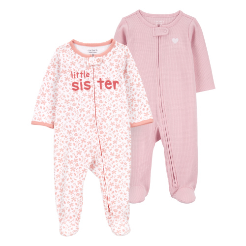 Carter's Child of Mine Baby Girl Sleep N Play, 2-Piece, Sizes Preemie-6/9 Months