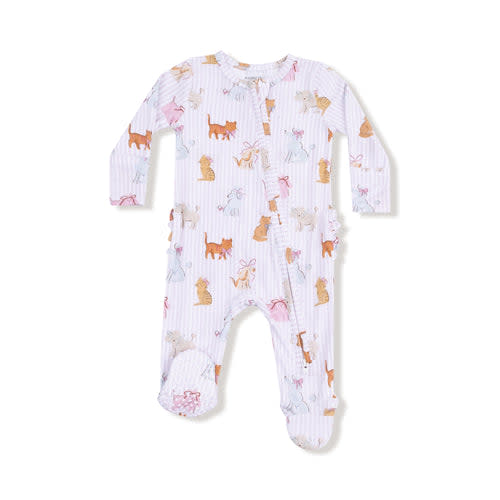 2 Way Zipper Ruffle Back Footie – Angel Dear