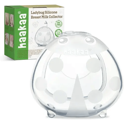 haakaa Ladybug Milk Collector Breast Milk Saver Breast Shell for Breastfeeding, Collect Breastmilk Leaks, Skin-Friendly and Easy to Wear (1.4oz/40ml,1PC)