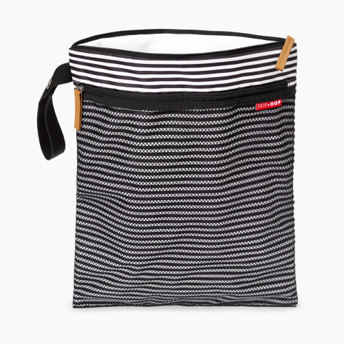 Skip Hop Grab & Go Wet Dry Bag - Black/White Stripe