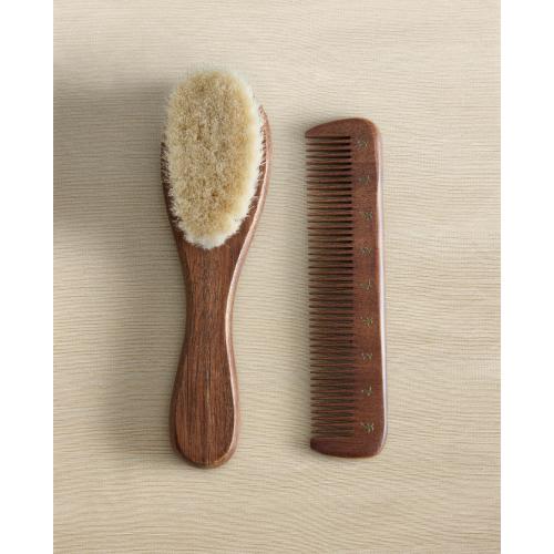 BABY BRUSH AND COMB SET WITH FLOWERS
