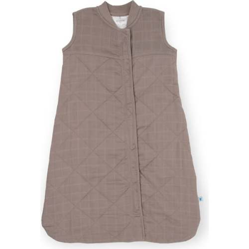 Cotton Muslin Quilted Zipper Sleep Sack, Mocha