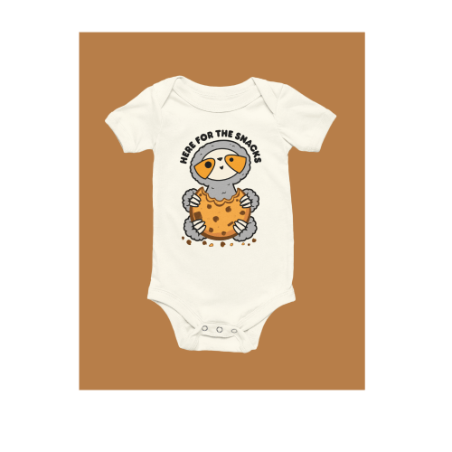 Here for the Snacks Onesie — Scatterbrain Handmade