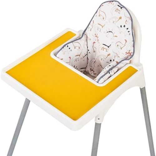Inflatable Supporting Cushion for IKEA High Chair, Baby High Chair Cushion with Colorful Printing, Inflatable Cushion Included(Dinosaurs)