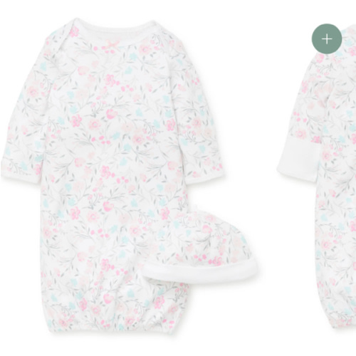 Watercolor Sleeper Gown And Hat