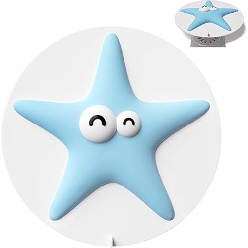 Bathtub Stopper Drain Plug Cover - Silicone Bath Tub Stopper, Shower Drain Cover, Cute Drain Stopper, Flat Drain Plug for Kitchen Sink and Bathtub, Bathtub Accessories, 6 Inches, Blue
