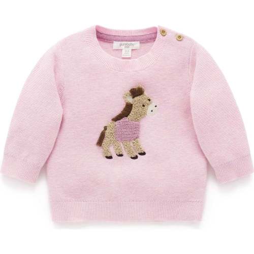 On The Farm Jumper Primrose Melange - Purebaby Sweaters | Maisonette