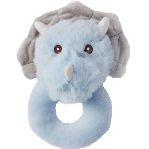 Bearington Bearington Lil' Tracer Plush Stuffed Animal Dinosaur Soft Ring Rattle, 5.5 Inch