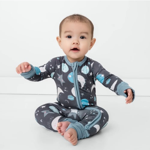 Blue To the Moon & Back Zippy - Little Sleepies