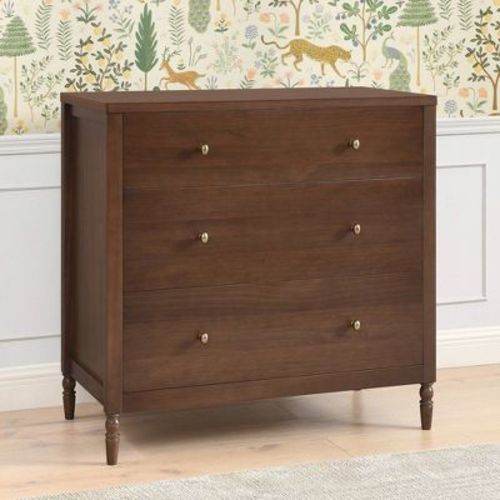 Delta Children Serena 3 Drawer Dresser with Changing Top - Teak Brown