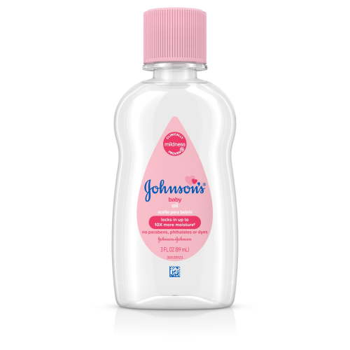 Johnson's Baby Body Moisturizing Oil, Liquid Mineral Oil for Baby Massage, Original, 3 fl oz