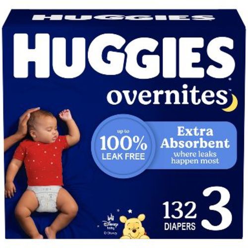 Huggies Overnites Disposable Diapers - Size 3 - 132ct