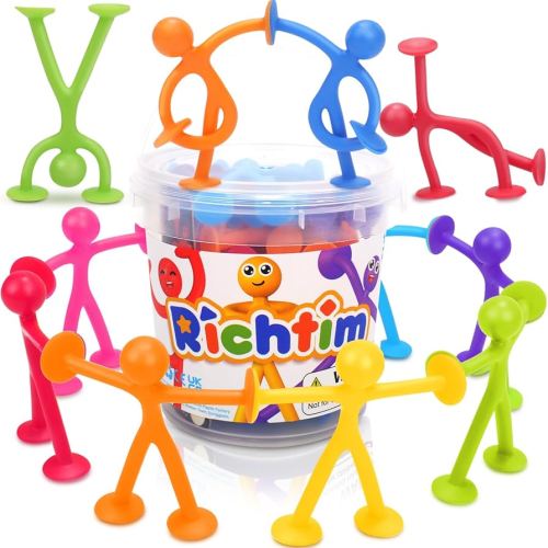 Amazon.com: Richtim Kids Humanoid Suction Sensory Toys: 24 Pack Creative Suction Toy No Hole Bath Toy - Sensory Toys for Kids Travel - Calming Down for Boys and Girls : Toys & Games