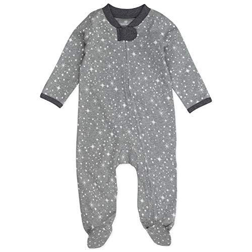 HonestBaby Sleep & Play Footed One-Piece Pajama Sleeper 100% Organic Cotton, Baby Boys