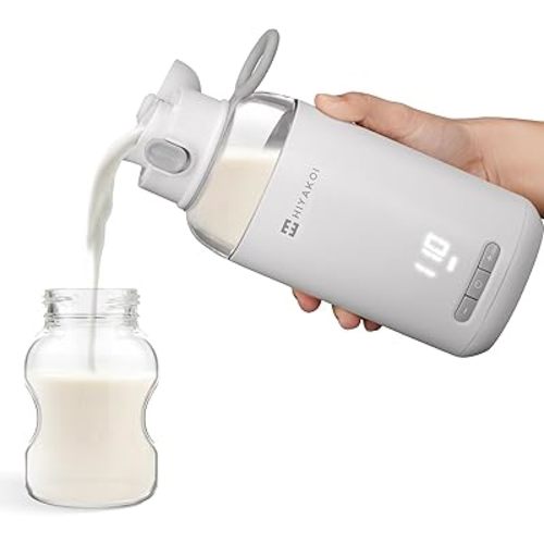 Portable Milk Warmer, HIYAKOI Baby Formula Water Warmer Cordless, Fast Heating, 6-Hour Heat Retention, Ideal for Travel, Cars, and Airplane Journeys, Perfect for Mixing Baby Formula On-The-Go