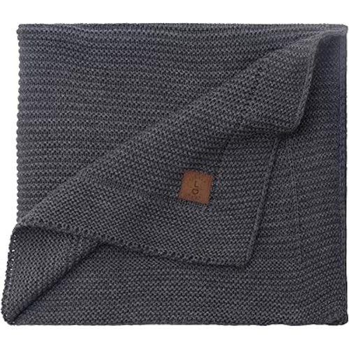 Little Dedi Baby Soft Knitted Blanket - Soft & Breathable - Oeko-Tex Certified - Lightweight & Cuddly - Perfect for Newborns, Toddlers, Cot, Pram & Baby Room (Graphite)