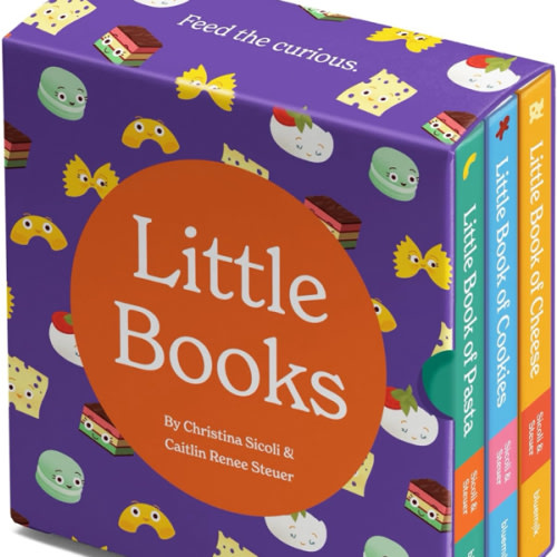 Little Books Culinary Collection Future Foodie 3 Board Book Box Set Pasta Cookies Cheese Phonics and Rhymes Baby Shower Gift 0-12 Months Toddler Book Ages 1-4 Years