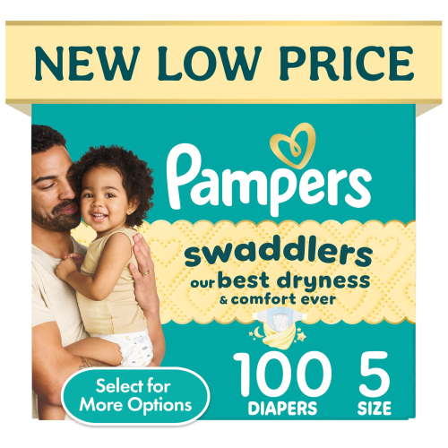Pampers, Swaddlers Diapers, Size 5, 100 Count Multicolor