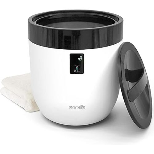 Serenelife Counter Towel Warmer, Luxury Towel Warmer Bucket, Towel Warmer for Bathroom, Auto Shut Off, Fits Oversized Towels, Bathrobes, Blankets, PJ's and More