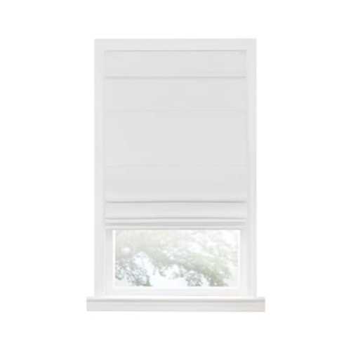 Achim 29-in x 64-in White Blackout Cordless Roman Shade RSCO29WH04 at Lowes.com