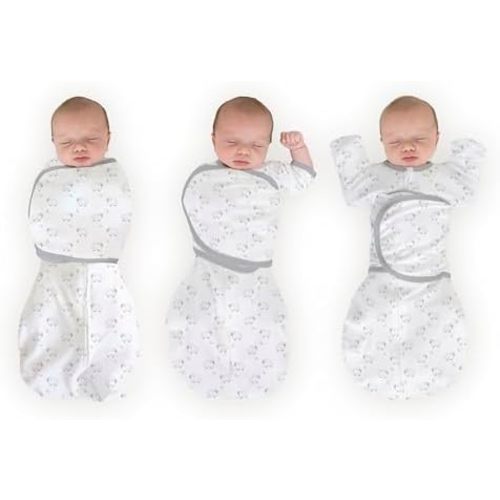SwaddleDesigns 6-Way Omni Swaddle Sack, Arms Up Swaddle for Newborn, More Options to Calm Startle Reflex, Improves Sleep
