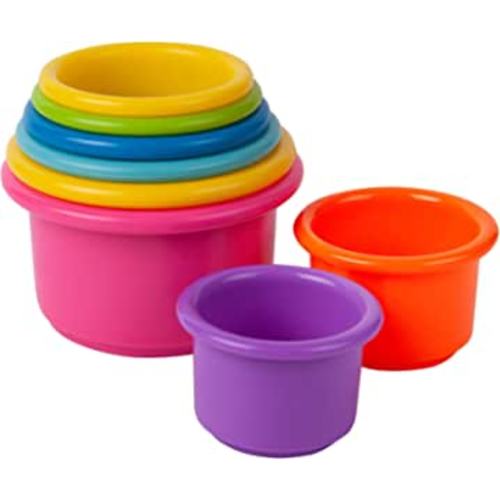 The First Years Stack & Count Stacking Cups - Toddler Toys - Learning and Baby Bath Toys for Kids - 8 Count : Toys & Games