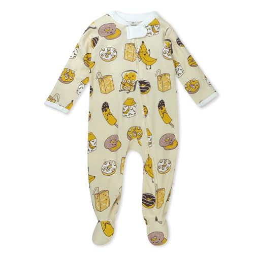 HonestBaby Sleep & Play Footed One-piece Pajama Sleeper 100% Organic Cotton, Baby Boys