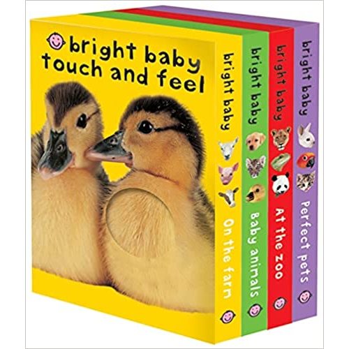 Bright Baby Touch & Feel Boxed Set: On the Farm, Baby Animals, At the Zoo and Perfect Pets (Bright Baby Touch and Feel)
