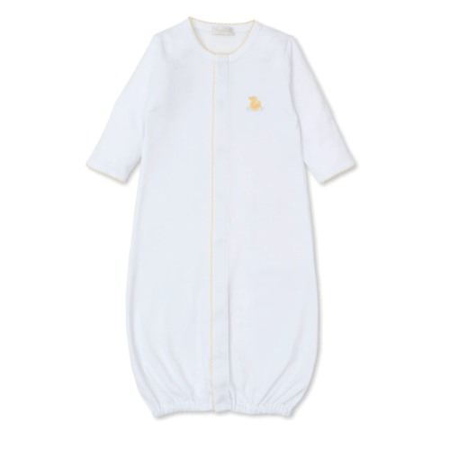 White Embroidered Duckling Baby Converter Gown – Preppy Pelican Boutique