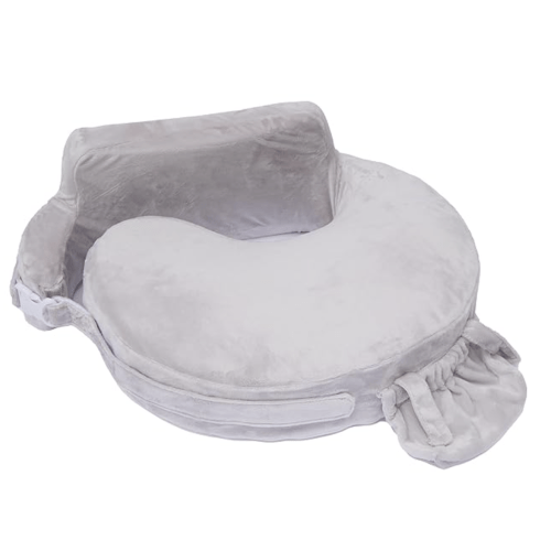 My Brest Friend Super Deluxe Nursing Pillow - Enhanced Comfort & Ergonomic Breastfeeding Pillow for Ultimate Support for Mom & Baby - Adjustable and with Handy Side Pocket, Sandstone