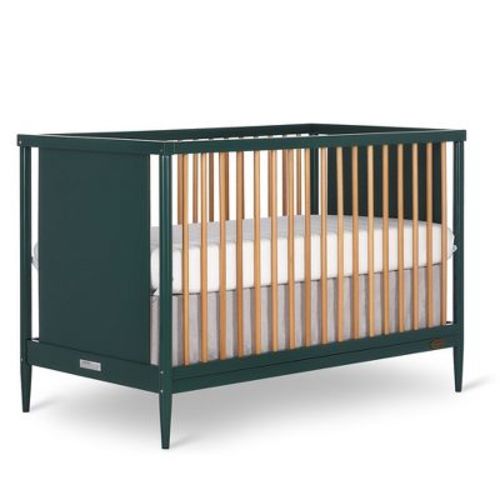 Dream On Me Clover 4-in-1 Modern Island Crib With Rounded Spindles In Olive
