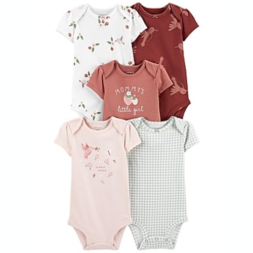 carter's® 5-Pack Short-Sleeve Original Bodysuitscarter's® Newborn 5-Pack Short-Sleeve Original Bodysuits